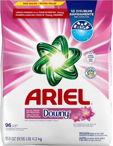 Vista 9 de Ariel con un toque de frescura suave, detergente en polvo, 9.5 lbs, 96 cargas
