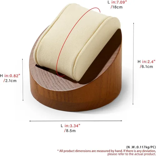 Vista 5 de Soporte de exhibición de madera maciza para reloj individual