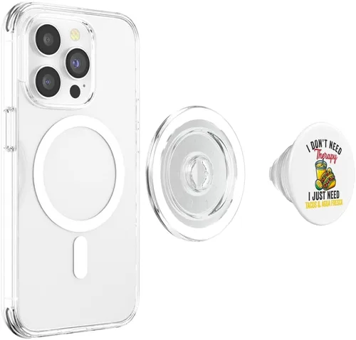 Vista 4 de Tacos & Agua Fresca Fun Mexican Food Lover Comida Mexicana PopSockets MagSafe PopGrip for iPhone