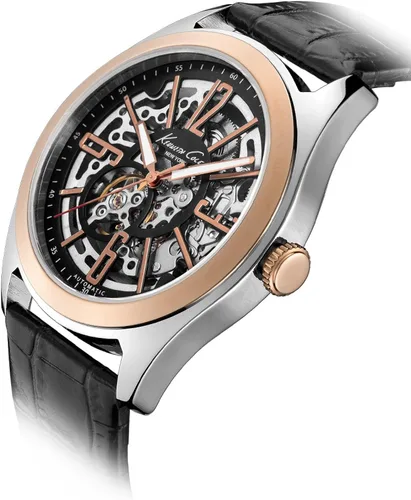 Vista 4 de Kenneth Cole New York de los hombres kc1792AutomaticReloj automático Rose Oro Bisel Correa