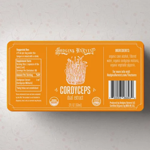 Vista 6 de Hodgins Harvest Tintura de Extracto de Cuerpo Fructífero de Hongo Cordyceps Orgánico - Suplemento de Extracto Doble Extra Concentrado - Hongos