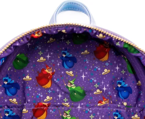 Vista 3 de Loungefly Princess Castle Series Sleeping Beauty Mini Backpack
