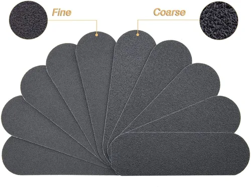 Vista 5 de 2 limas profesionales de pedicura para pies – Escofina reutilizable de acero inoxidable con 20 almohadillas reutilizables de doble cara gruesas