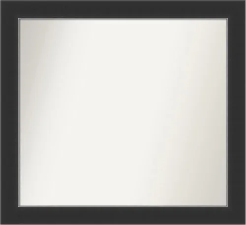 Vista 350 de Amanti Art Espejo personalizado, espejo de baño negro Astor, espejo de pared o espejo de tocador de baño sobre el fregadero (25 x 25 pulgadas)