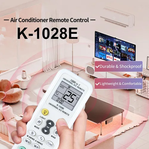 Vista 2 de K-1028E Nuevo control remoto universal de CA 1000 en 1 para múltiples marcas Haier, Hitachi, Panasonic, LG, Sharp, Gree, Midea, Bosch, Toshiba