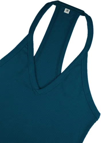 Vista 3 de iGENJUN Paquete de 3 camisetas de entrenamiento para mujer, espalda cruzada, básicas, para verano, 2025, cuello en V, ajustadas, acanaladas sin