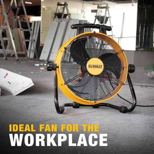 Vista 7 de Ventilador de piso DEWALT DXF1840, ventiladores industriales, ventilador de 46 cm de alta velocidad con 3 velocidades de circulación de aire