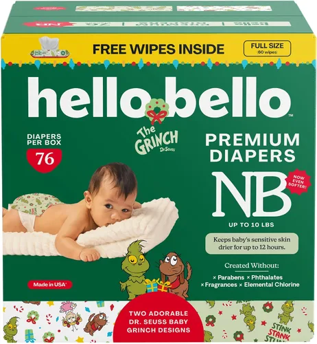 Vista 18 de Hello Bello Premium - Pañales para bebé de talla recién nacido, 32 unidades de pañales desechables, extra absorbentes, hipoalergénicos con ajuste