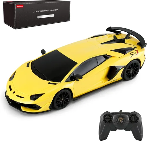 Vista 11 de RASTAR Coche de juguete Lamborghini 1:14 Lamborghini Aventador SVJ, modelo de control remoto, súper coche deportivo RC para carreras, para niños