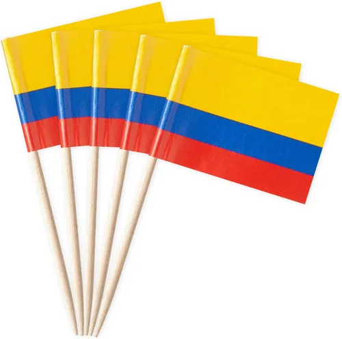 Vista 6 de GentleGirl 100 banderas australianas con palillos de dientes de Australia, pequeñas mini decoraciones australianas para cupcakes