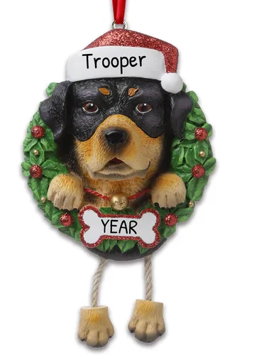 Vista 26 de Adornos de Navidad personalizados para perros 2024 – Corona de perro Beagle Adornos de Navidad para amantes de los perros, adorno de primera Navidad