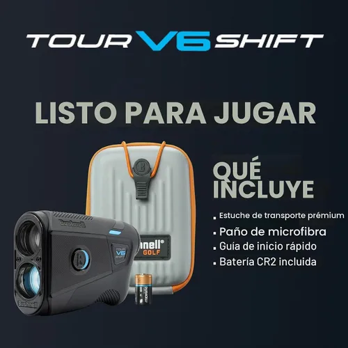 Vista 2 de Bushnell Golf Tour V6 Shift Laser Rangefinder with Slope Compensation, 1300-Yard Range, Flag Lock Vibration, Magnetic Cart Mount, 6X Magnification