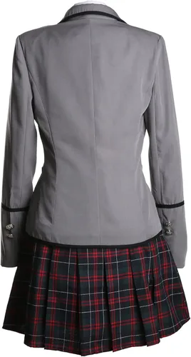 Vista 2 de URSFUR Conjunto de uniforme escolar japonés de estilo británico para mujer, disfraz de cosplay de anime para niña Estilo 1