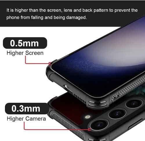 Vista 3 de CARLOCA Funda compatible con Samsung Galaxy S23 Plus, diseño gráfico de identidad negro espiritual lobo, a prueba de golpes, antiarañazos