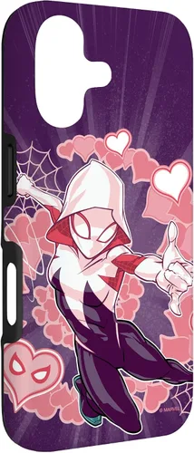 Vista 3 de Marvel Spider-Man Into The Spider-Verse Gwen Stacy Hearts - Carcasa para iPhone 17