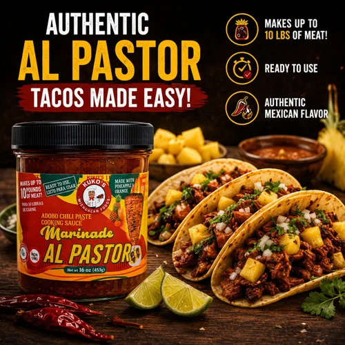 Vista 3 de Al Pastor Adobo Adobo Salsa de cocina Pasta de chile Comercial Usado Pollo Carne Vegano (marrón, Al Pastor Adobo adobo)