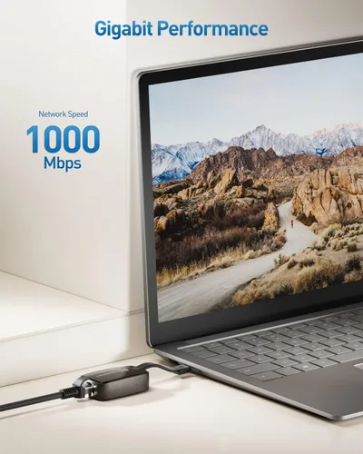 Vista 3 de Cable Matters Adaptador USB C a Ethernet Gigabit, compacto de 1000 Mbps / 1 Gbps Thunderbolt 4 a RJ45 Ethernet adaptador - Thunderbolt 4, USB4