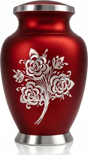 Vista 10 de Urna de Cremación de Rosa para Cenizas para Mujeres y Hombres - Urnas de Rosa Artesanales para Cenizas Humanas Adultas Femeninas y Masculinas