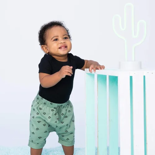 Vista 5 de LAMAZE Pantalones cortos de algodón natural superpeinados para bebé 2