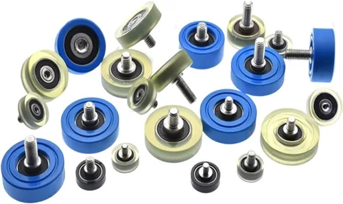 Vista 3 de SSIMOO Diameter 12mm, M3 Screw,PU Polyurethane Bearing with Stainless Steel Screw Rod,Rubber Coated Soft Pulley/Roller, Guide Wheel Kindly