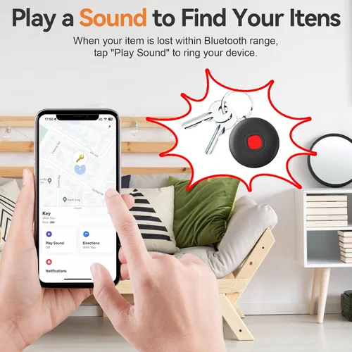 Vista 4 de Etiquetas de seguimiento de aire 2026 para Android o iOS, etiquetas inteligentes Bluetooth de doble sistema, aplicación Find My o Google'S Find Hub