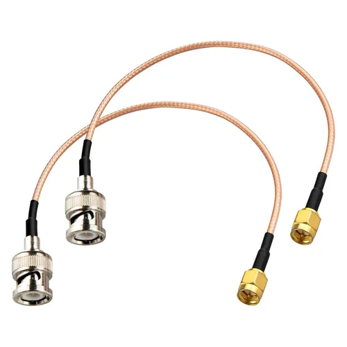 Vista 6 de BNC macho a SMA macho Conectores 3.28 pies (3.3 ft) RG316 Cable coaxial de baja pérdida 50ohm BNC a SMA Macho Adaptador