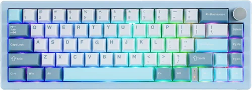 Vista 13 de BOYI GMK67 65% Teclado mecánico de aleación de aluminio, BT5.0/Tipo-C/2.4G inalámbrico intercambiable en caliente, teclado de juego CNC con junta