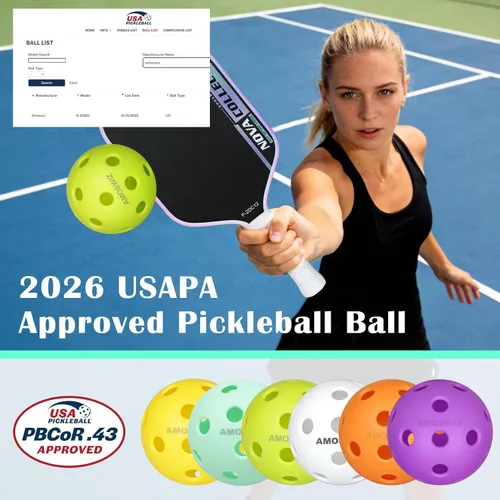 Vista 2 de Indoor Pickleball Balls, 6/12 Pack, 26 Holes