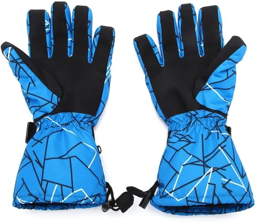 Vista 4 de KFJBX - Guantes de esquí de invierno para hombre, para invierno, nieve, esquí, ciclismo, deportes al aire libre, térmicos