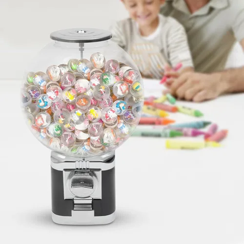 Vista 2 de Máquina expendedora, máquina de chicles y caramelos de gran capacidad para monedas de 1 dólar, máquinas expendedoras de juguetes con cápsulas
