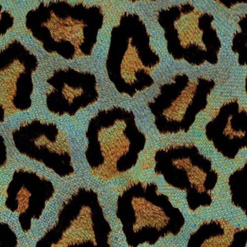 Vista 2 de Funda de cojín rectangular de lino y algodón con estampado de leopardo verde azulado, elegante, funda de cojín lumbar para sofá o cama, 12 x 18