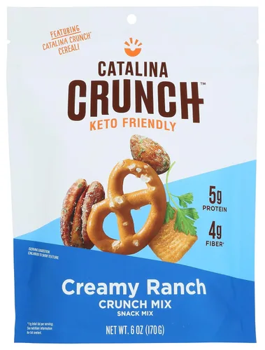 Vista 5 de Catalina Snacks Crunch - Mezcla de aperitivos cheddar, apta para dieta cetogénica, sin gluten, 6 onzas (paquete de 6)