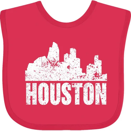 Vista 3 de inktastic Houston Skyline Grunge Baby Bib