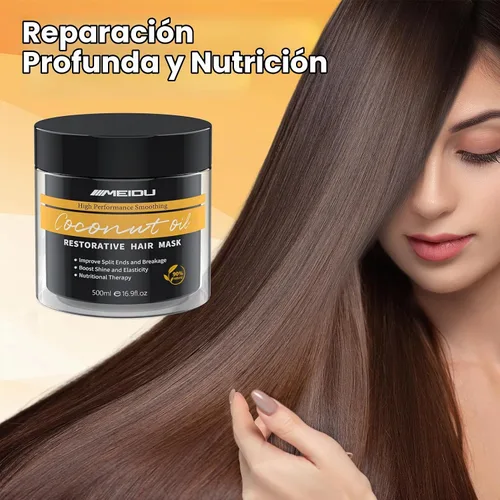 Vista 7 de IIIMEIDU Mascarilla capilar para cabello dañado, tratamiento de queratina para cabello seco dañado, acondicionador de reparación profunda, aceite