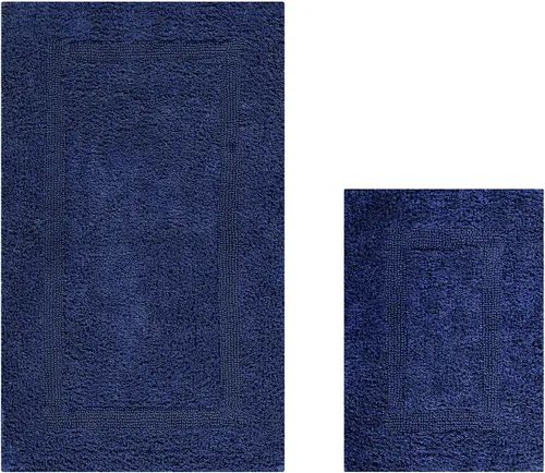 Vista 74 de Better Trends Alfombra de Inodoro en Forma de U Cubierta de Asiento de Inodoro de Lujo 100% Algodón Absorbente de Agua, Cubierta de Tapa Reversible