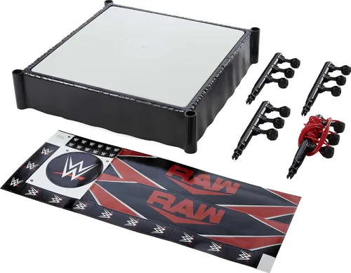Vista 2 de WWE Ring Superstar (14 pulgadas) con Lona de Resorte y Cuerdas Flex Reales para Figuras de Acción; Regalo para Edades de 6 Años en Adelante