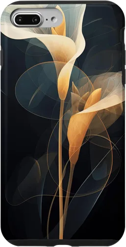 Vista 12 de Elegant Minimalist Calla Lily Abstract Dots Lines Background Case for iPhone 16
