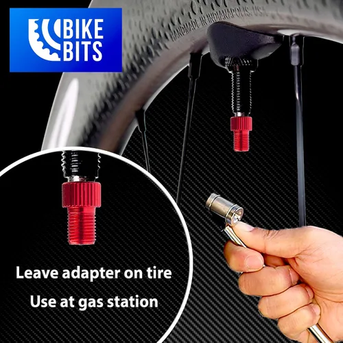 Vista 4 de Adaptador de válvula Presta para bicicleta – Convierte Presta a Schrader – Francés/Reino Unido a Estados Unidos – infla neumáticos con bomba