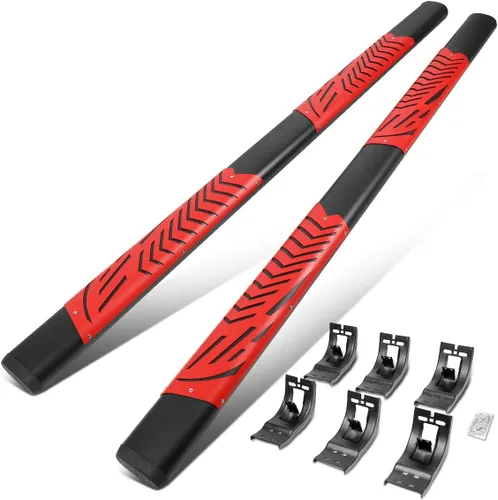 Vista 8 de DNA MOTORING Estribos de 5 pulgadas compatibles con Ram 1500 Crew Cab 2011-2018 de 4 puertas, barras Nerf de acero inoxidable con escalón lateral