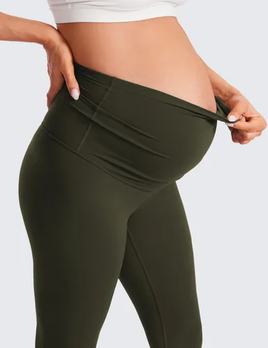 Vista 6 de CRZ YOGA Butterluxe - Leggings de maternidad sobre el vientre de 25 pulgadas, pantalones suaves para entrenamiento, yoga y embarazo