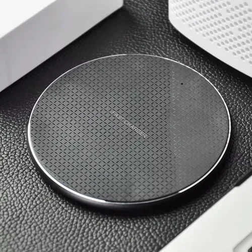Vista 3 de Almohadilla de carga certificada Qi de 10 W, negro, carga rápida inalámbrica, compatible con modelos de iPhone/Samsung/Android y más