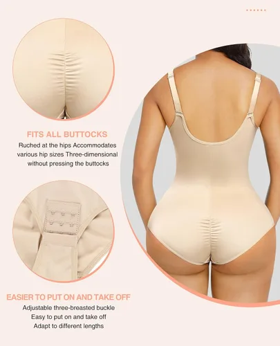 Vista 4 de FeelinGirl Body moldeador para mujer, con control de abdomen, moldeador de cuerpo, moldeador de cuerpo con brasier integrado