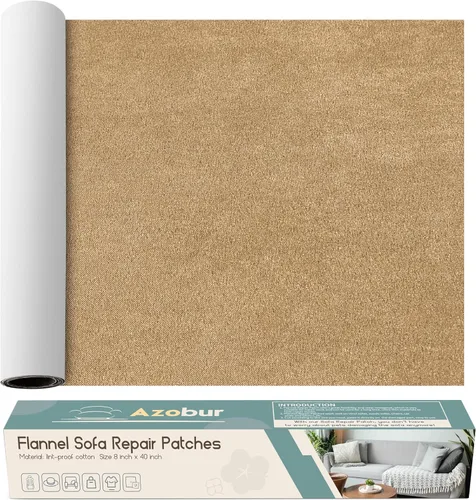 Vista 23 de Parche de reparación de terciopelo, parche de tela de franela autoadhesivo, varios colores, parche de microfibra, se puede usar para parches de Beige