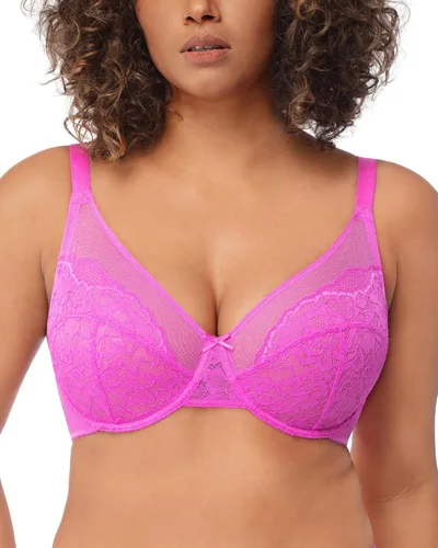 Vista 7 de HSIA Sujetadores minimizadores para mujer Enchante Lace Underwire Bra para Beige almendra