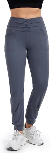 Vista 5 de Blaosn Pantalones deportivos fluidos para mujer con bolsillos, pantalones deportivos de yoga, entrenamiento, leggings casuales para descansar, ropa
