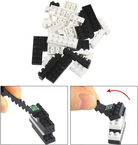 Vista 4 de Larcele Juego de Bloques de Construcción de Perro Micro, Kit de Ladrillos de Juguete de Construcción Mini para Mascotas, 950 Piezas KLJM-02