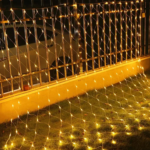Vista 5 de Dazzle Bright Cadena de 200 luces navideñas de 40 pies + 360 luces LED de 12 pies x 5 pies de red de Navidad