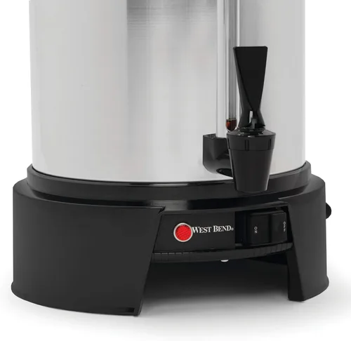 Vista 2 de West Bend Urna de café comercial de aluminio altamente pulido con control automático de temperatura, gran capacidad con preparación rápida y fácil