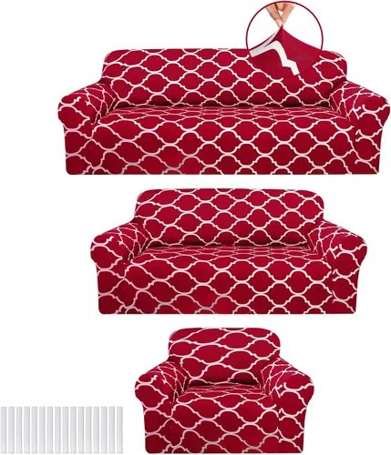 Vista 13 de Peryiter Juego de 1 funda de sofá gris oscuro para sala de estar, fundas de muebles para sofá y sofás, funda de sofá biplaza o sillón, protector