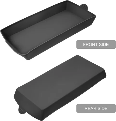 Vista 2 de UPKOCH Bandeja de silicona negra para hornear, divisores de sartén para horno, asas resistentes a prueba de calor, bandeja antiadherente, juego